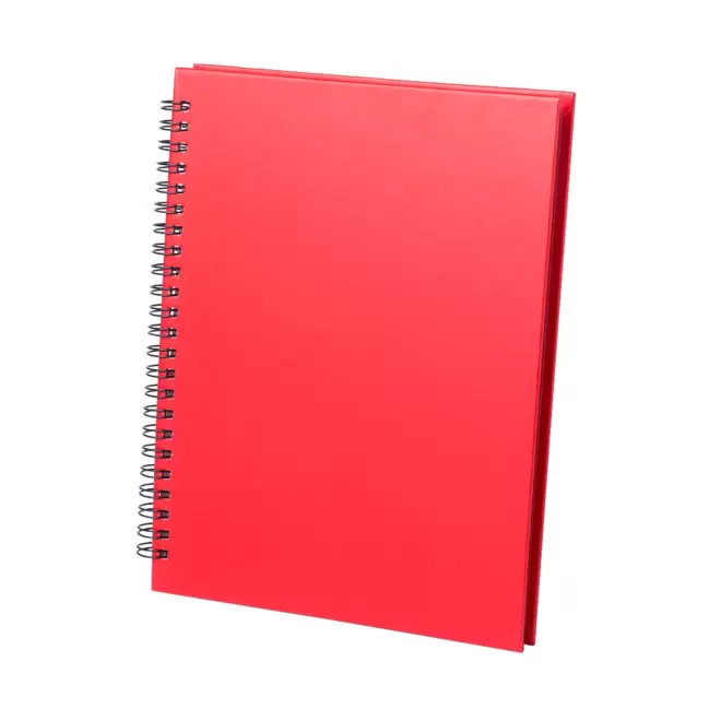 CARNET A5 PERSONNALISABLE EN CARTON RECYCLE 'RALIA' - rouge