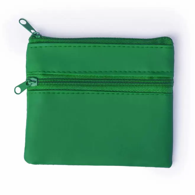 PORTE MONNAIE EN PU PERSONNALISABLE 'KIPSY DOUBLE' - vert