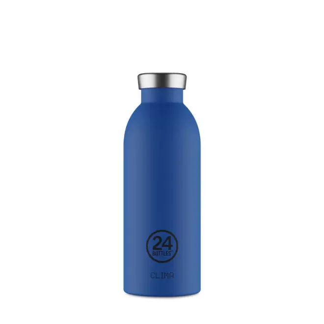 BOUTEILLE ISOTHERME 500ML PERSONNALISEE 'CLIMA 24BOTTLES' - bleu royal