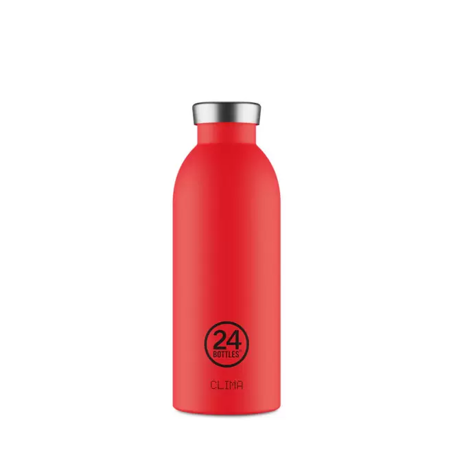 BOUTEILLE ISOTHERME 500ML PERSONNALISEE 'CLIMA 24BOTTLES' - rouge vif