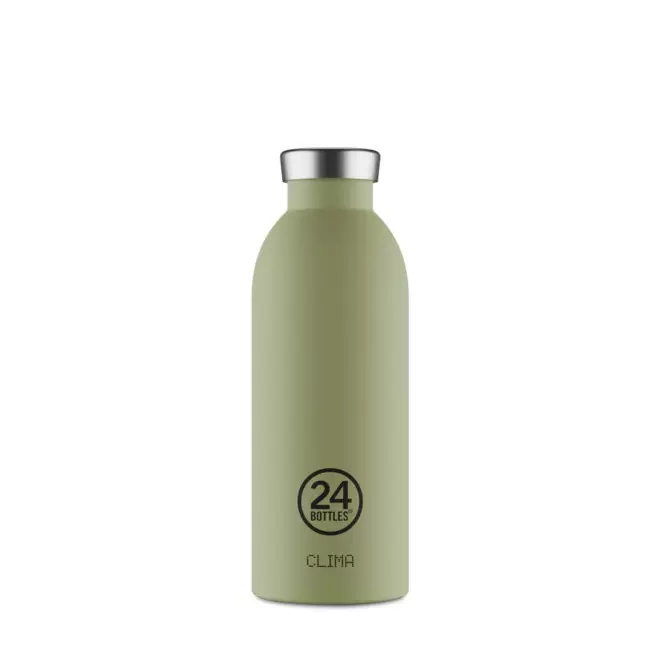 BOUTEILLE ISOTHERME 500ML PERSONNALISEE 'CLIMA 24BOTTLES' - kaki