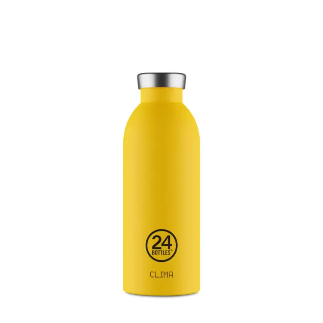 BOUTEILLE ISOTHERME 500ML PERSONNALISEE 'CLIMA 24BOTTLES' - jaune