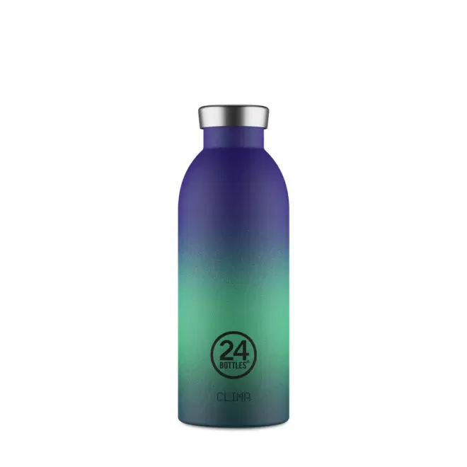 BOUTEILLE ISOTHERME 500ML PERSONNALISEE 'CLIMA 24BOTTLES' - dégradé bleu/vert