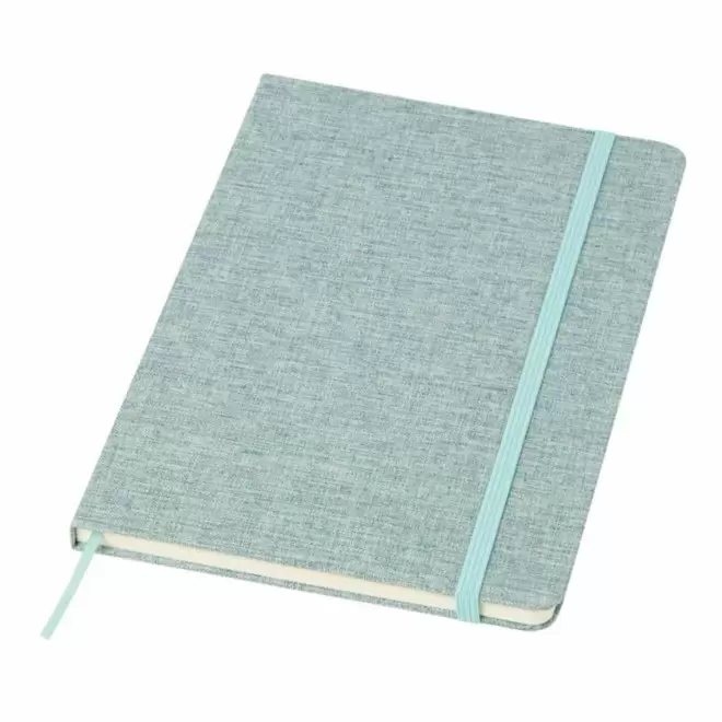 CARNET A5 RIGIDE PERSONNALISE COTON 'HELDA' - vert