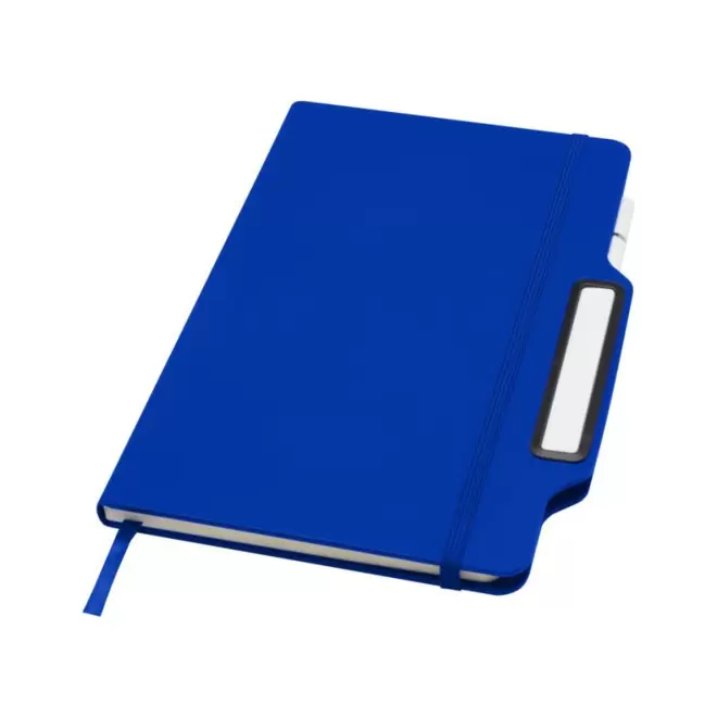 CARNET A5 RIGIDE PERSONNALISE AVEC STYLO 'SHAWN' - bleu