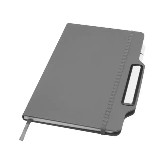RAPIDE 4J - CARNET A5 RIGIDE STYLO PERSONNALISE 'SHAWN' - gris