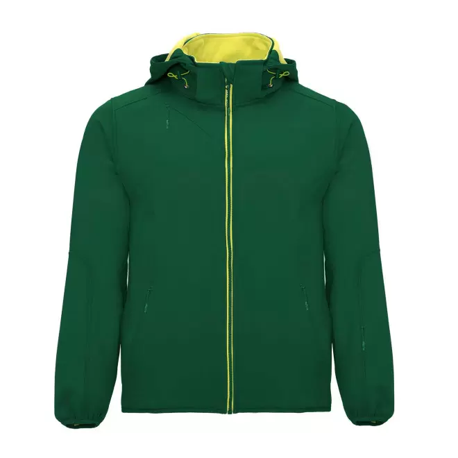 VESTE SOFTSHELL MIXTE PERSONNALISEE 2 COUCHES 'SIBERIA' - vert bouteille