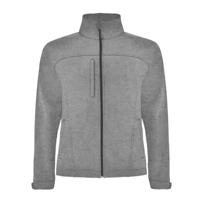 VESTE SOFTSHELL MIXTE 3 COUCHES PERSONNALISEE 'RUDOLPH' - gris chiné
