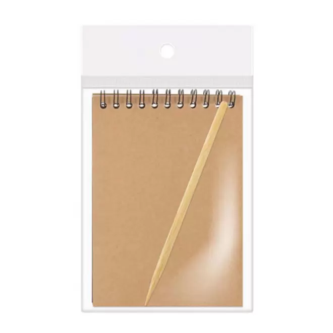 CARNET DE PAPIER A GRATTER PERSONNALISABLE 'SCRAP' - brun