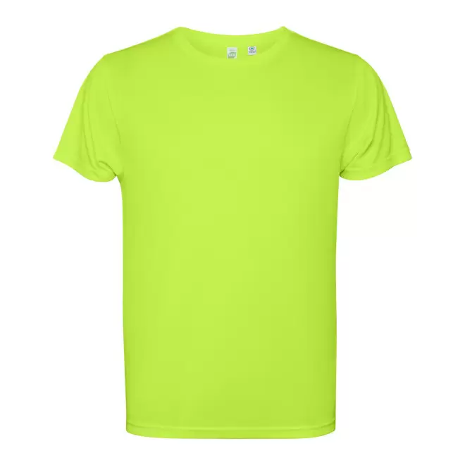 TEE-SHIRT SPORT MC HOMME PERSONNALISE 'ESTORIL' - vert fluo