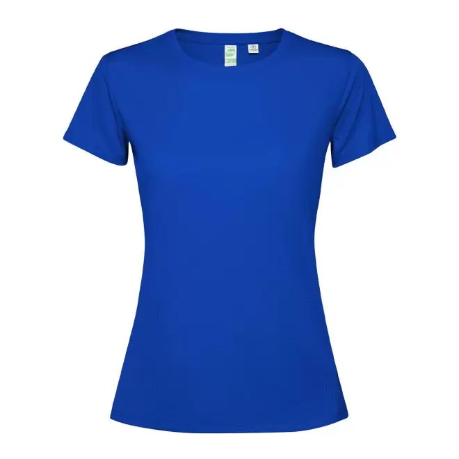 TEE-SHIRT SPORT MC FEMME PERSONNALISE 'ESTORIL' - bleu royal
