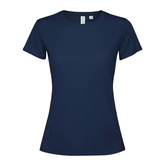 TEE-SHIRT SPORT MC FEMME PERSONNALISE 'ESTORIL' - bleu marine
