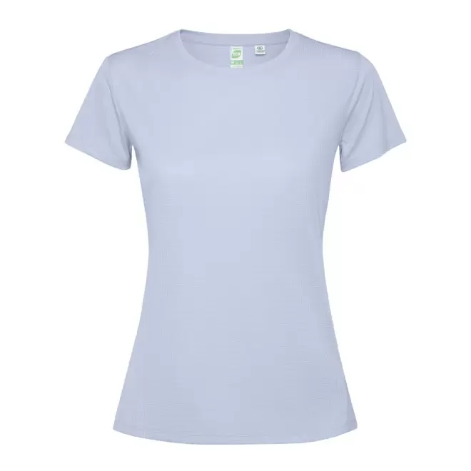 TEE-SHIRT SPORT MC FEMME PERSONNALISE 'ESTORIL' - bleu gris