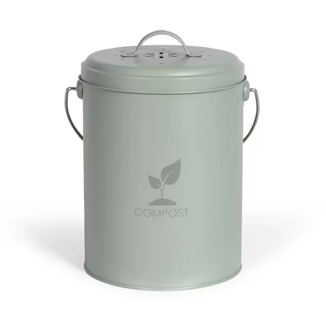 SEAU A COMPOST DE CUISINE PERSONNALISABLE 'POSTCOM' - vert clair