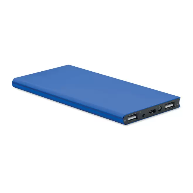 POWERBANK 8000 ALU RECYCLE PERSONNALISABLE 'POWERBUST' - bleu royal