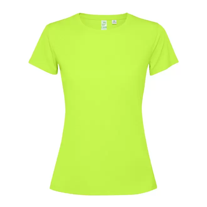 TEE-SHIRT SPORT MC FEMME PERSONNALISE 'ESTORIL' - vert fluo
