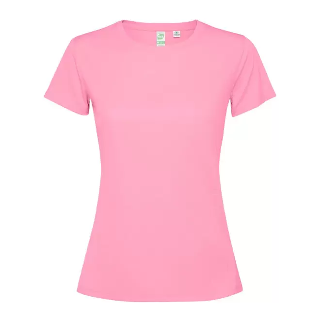 TEE-SHIRT SPORT MC FEMME PERSONNALISE 'ESTORIL' - rose