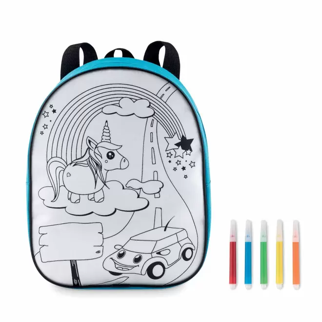 SAC A COLORIER PERSONNALISABLE 'BAGGY' - bleu