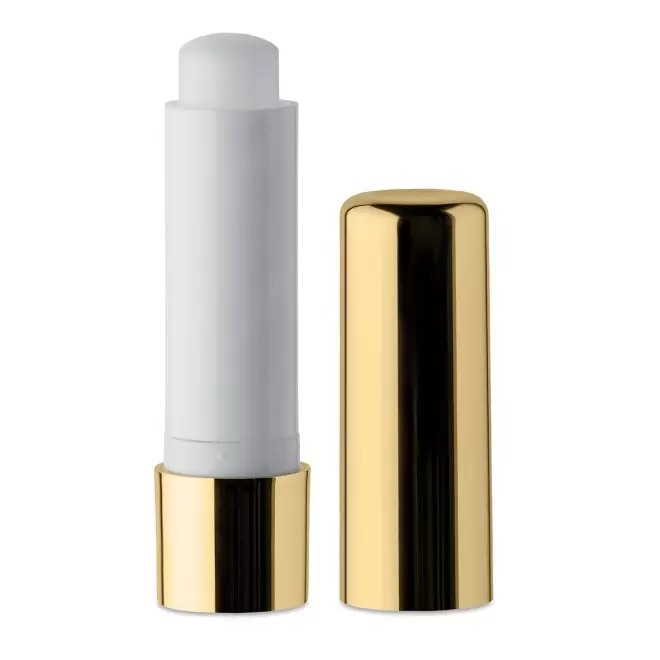 BAUME A LEVRES EN STICK PERSONNALISABLE 'ISABELLA SHINE' - doré