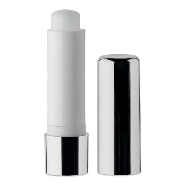 BAUME A LEVRES EN STICK PERSONNALISABLE 'ISABELLA SHINE' - argenté