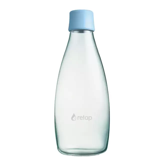 BOUTEILLE VERRE 800ML PERSONNALISABLE 'ORIGINAL 08' - bleu ciel