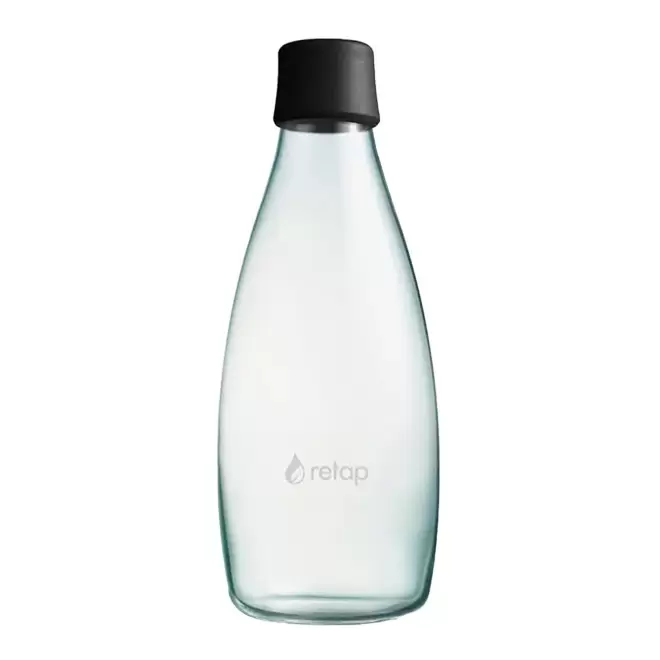 BOUTEILLE VERRE 800ML PERSONNALISABLE 'ORIGINAL 08' - noir