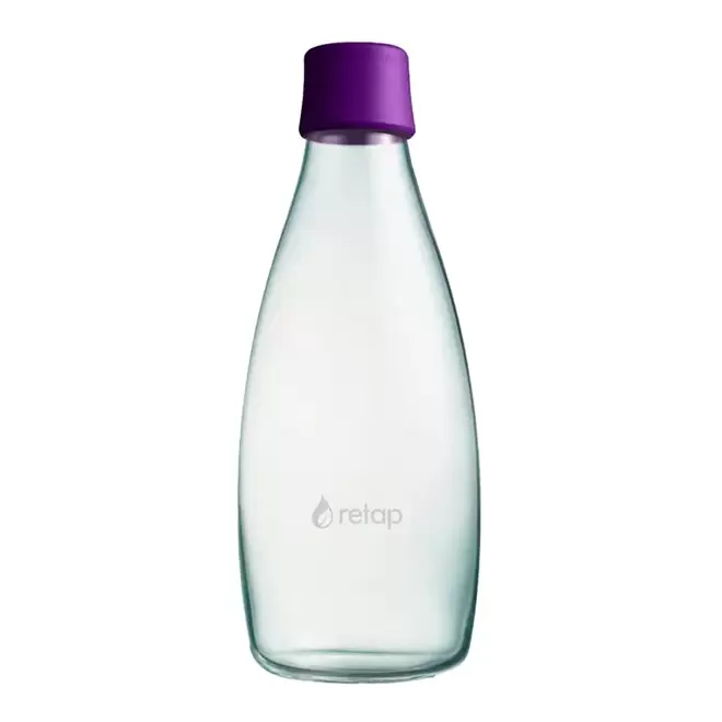 BOUTEILLE VERRE 800ML PERSONNALISABLE 'ORIGINAL 08' - violet