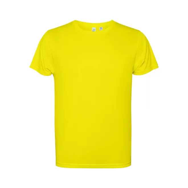 TEE-SHIRT SPORT MC ENFANT PERSONNALISABLE 'ESTORIL' - jaune fluo