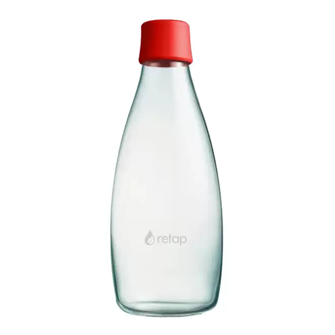BOUTEILLE VERRE 800ML PERSONNALISABLE 'ORIGINAL 08' - rouge