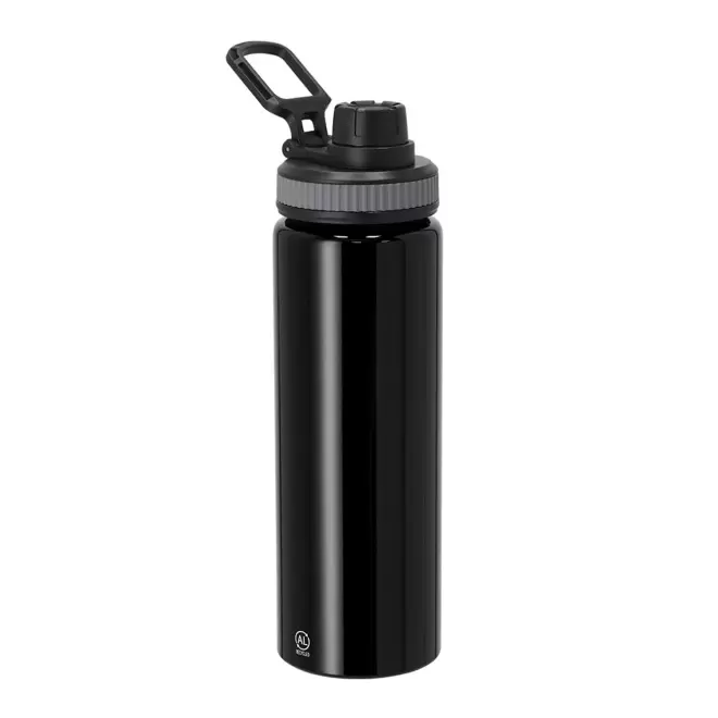 GOURDE ALU RECYCLE 800ML PERSONNALISABLE 'DARU' - noir