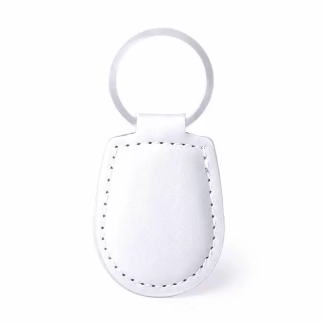 PORTE CLE PERSONNALISABLE EN PU 'PALAS' - blanc