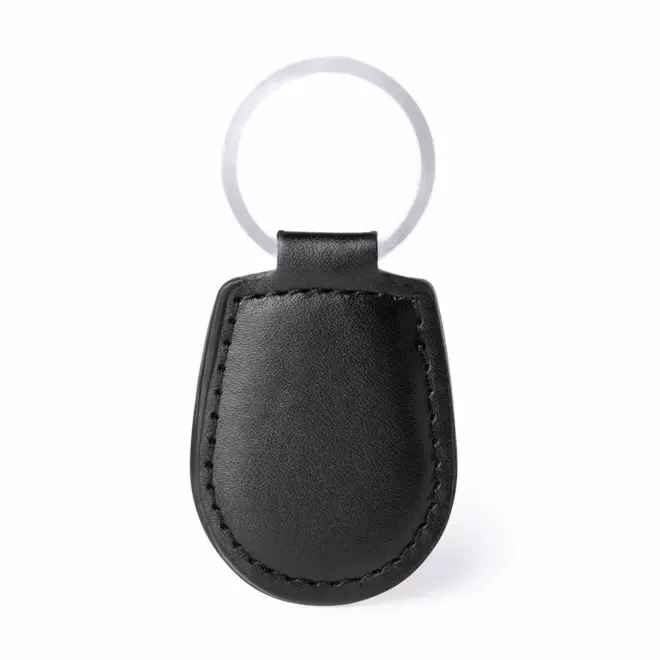PORTE CLE PERSONNALISABLE EN PU 'PALAS' - noir