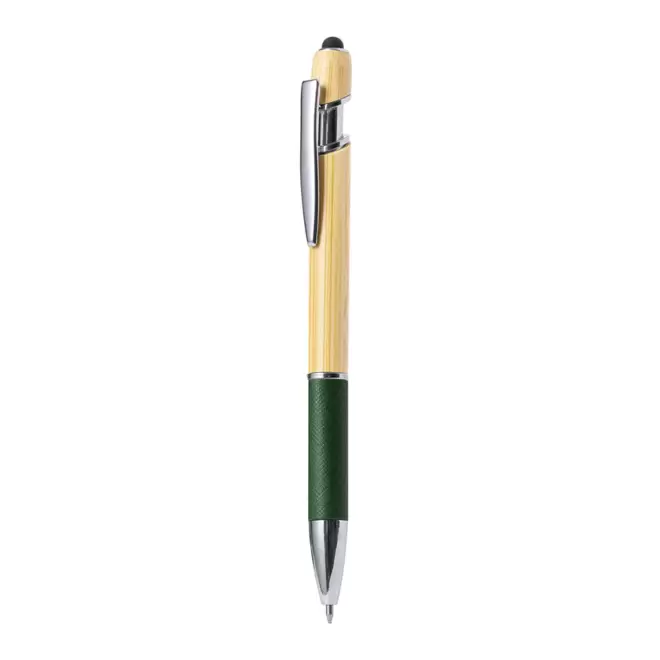 STYLO EN BAMBOU PERSONNALISABLE 'PRINCY DUAL' - vert