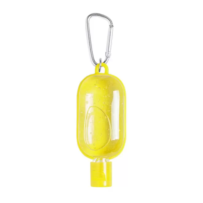 PORTE CLE GEL DESNFECTANT PERSONNALISABLE 'ANDIE' - jaune