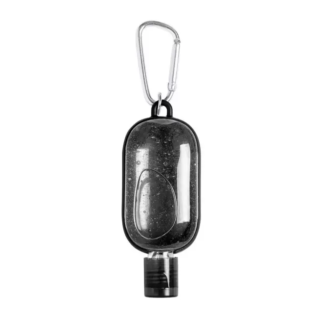PORTE CLE GEL DESNFECTANT PERSONNALISABLE 'ANDIE' - noir