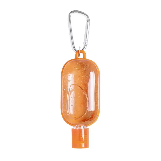 PORTE CLE GEL DESNFECTANT PERSONNALISABLE 'ANDIE' - orange