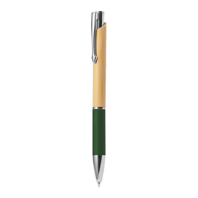 STYLO EN BAMBOU PERSONNALISABLE 'OLEG DUAL' - vert