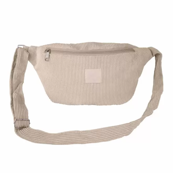 BANANE PERSONNALISABLE MIE EN VELOURS COTELE 'LOR' - champagne