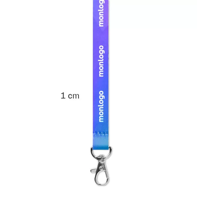 TOUR DE COU PERSONNALISÉ AVEC CLIP DE SECURITÉ EN QUADRICHROMIE 'OTTAWA' - 1cm