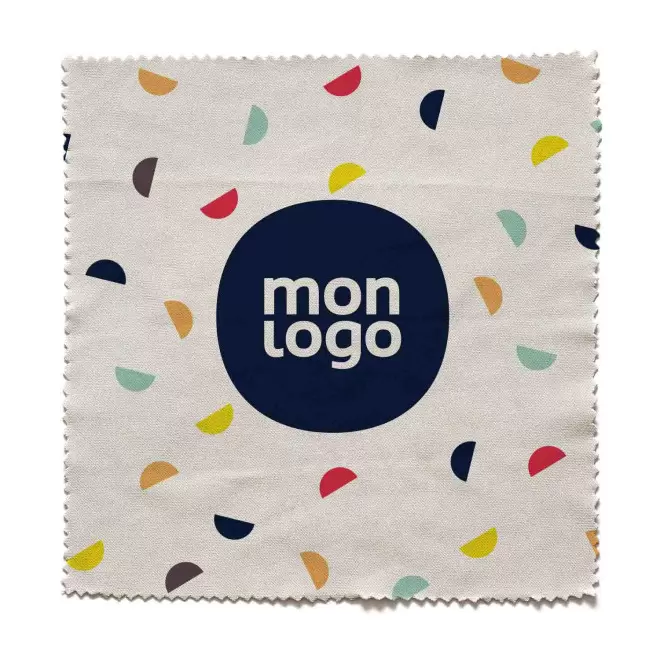 LINGETTE MICROFIBRE PUBLICITAIRE 'EPOUSTIF II' EN RPET - QUADRICHROMIE - quadrichromie