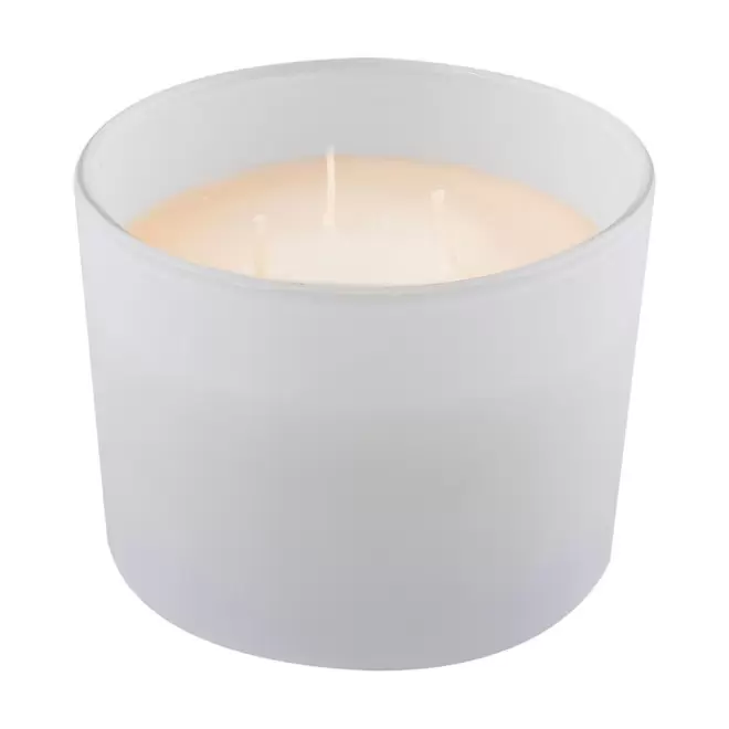 BOUGIE PARFUMEE 3 MECHES PERSONNALISABLE 'MONZANY' - blanc