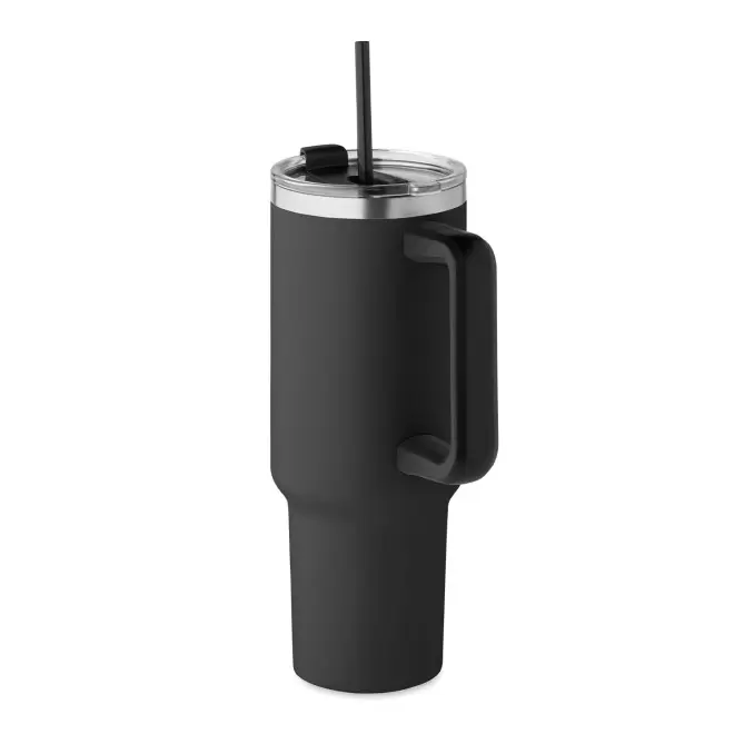 MUG ISOTHERME ACIER RECYCLE 1,2L PERSONNALISABLE 'SOFAME' - noir