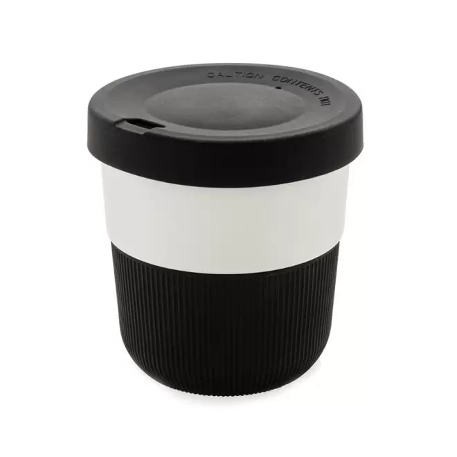 MUG PERSONNALISÉ EN PLA ET SILICONE 'SALICA' - noir