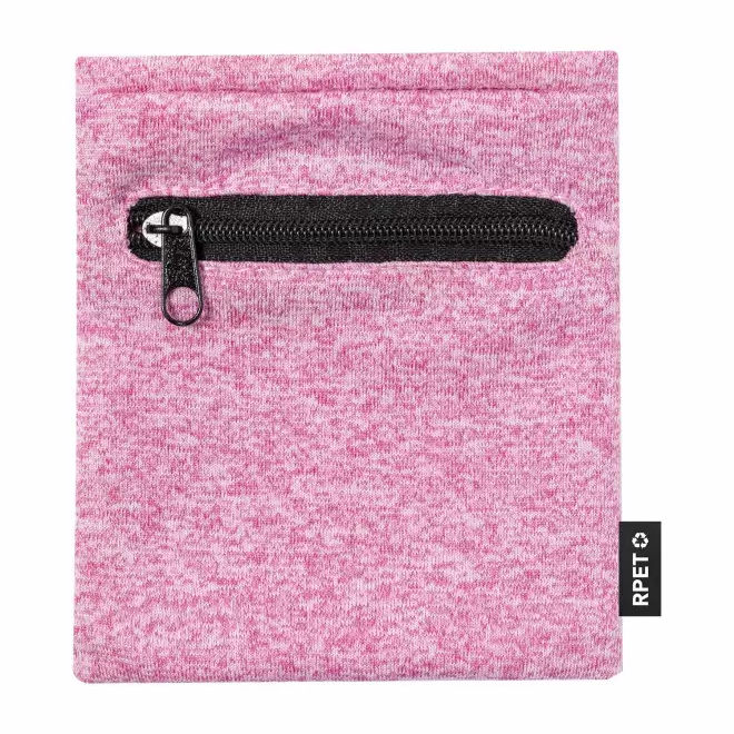 BRACELET AVEC POCHE PERSONNALISABLE 'FIBRA RPET' - rose