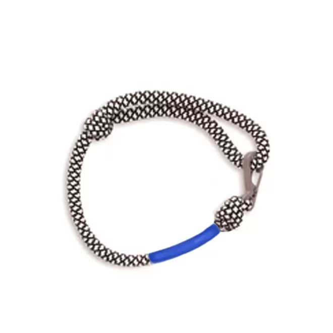 BRACELET CORDE PERSONNALISÉ FERMETURE METAL 'KABEL' - bleu