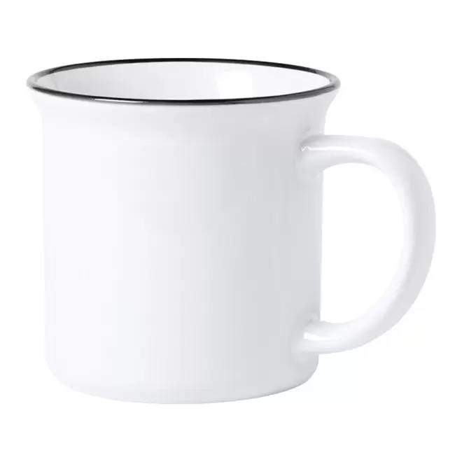 MUG EN CÉRAMIQUE PERSONNALISÉ 300ML 'CUCINA' - blanc/noir