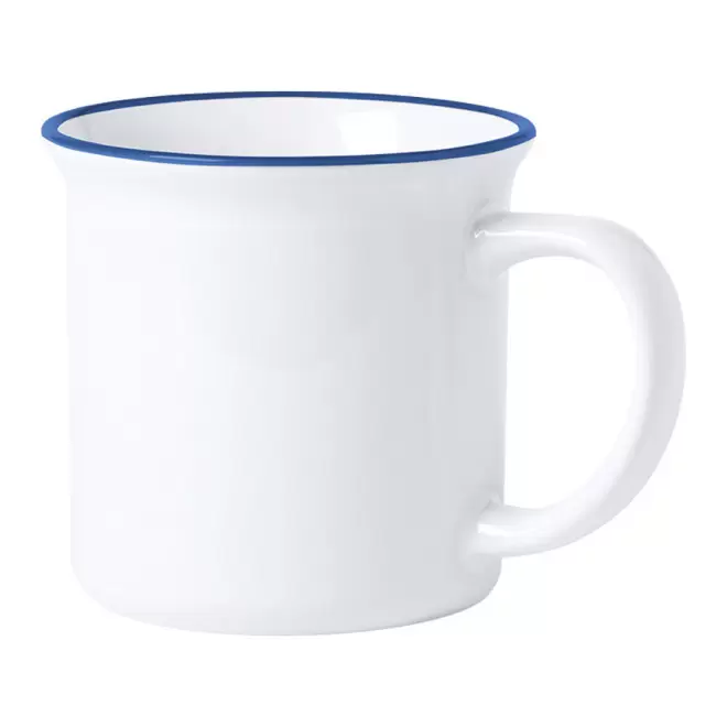 MUG EN CÉRAMIQUE PERSONNALISÉ 300ML 'CUCINA' - blanc/bleu