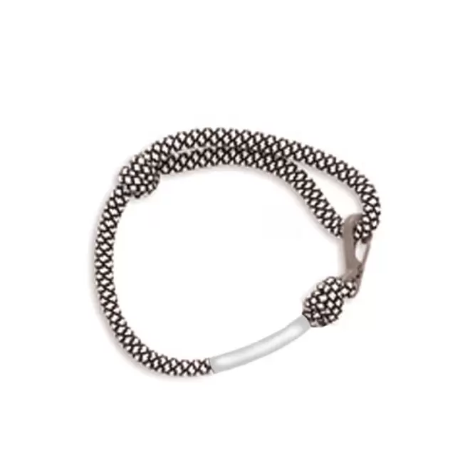 BRACELET CORDE PERSONNALISÉ FERMETURE METAL 'KABEL' - blanc