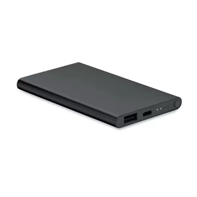 POWERBANK PERSONNALISABLE 4000MAH ALU RECYCLE 'POWERDOCK' - noir