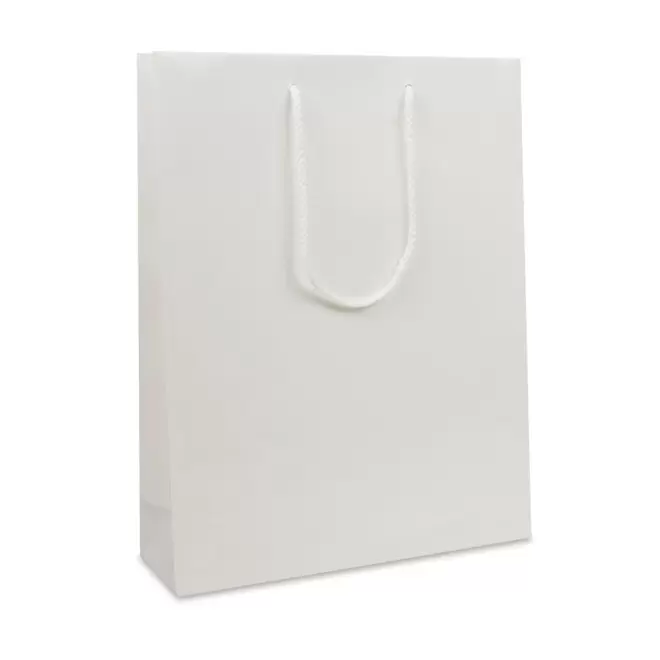 SAC EN PAPIER LUXE 30X10X40 PERSONNALISABLE 'BOLI' - blanc